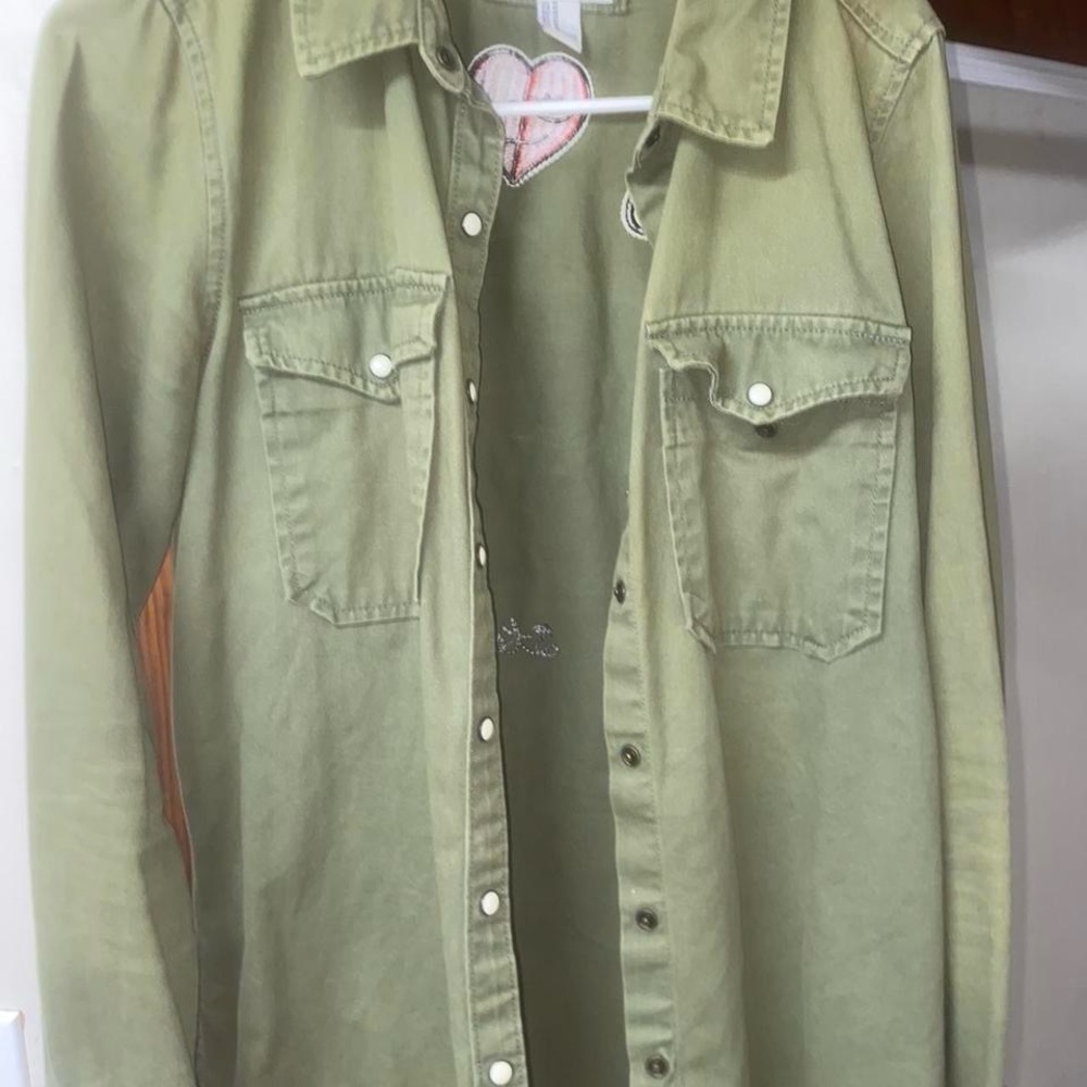 Grunge graphic denim jacket